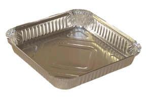 FOIL ALUMINIUM CONTAINERS  9 x 9 x 1.5 SHALLOW x  200 BOX54